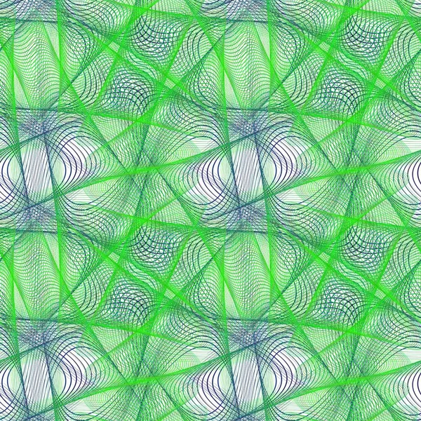 Verde repetindo computador gerado padrão fractal — Vetor de Stock