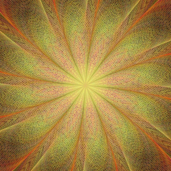 Fond d'art fractal torsadé jaune et orange — Image vectorielle