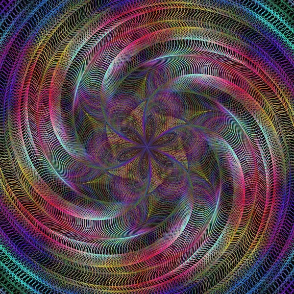 Abstrakte glänzende fraktale Spirale Design Hintergrund — Stockvektor