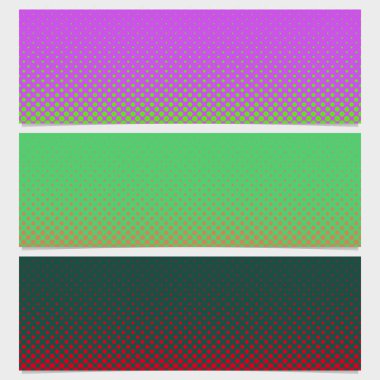 Yarı ton nokta deseni afiş arka plan - vektör grafiği daireler