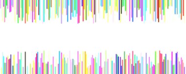 Banner arka plan şablonu tasarımı - yatay vektör grafiği beyaz arka plan üzerinde dikey şeritler