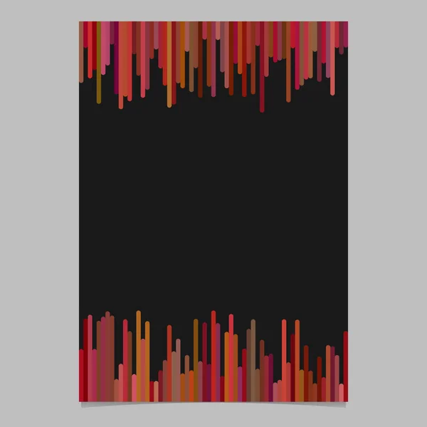Templat poster dari garis vertikal dengan warna coklat - desain grafis brosur vektor dengan latar belakang hitam - Stok Vektor