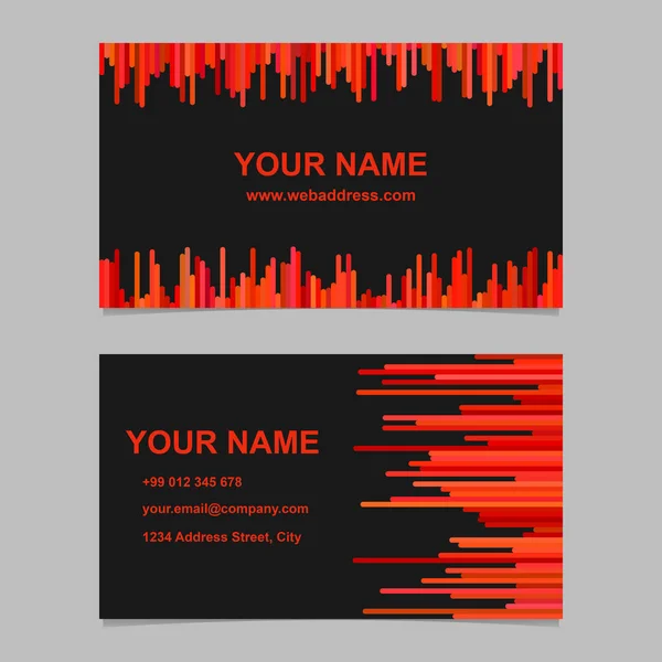 Design-Set für farbige Visitenkarten - Vektor-Corporate-Card-Illustration mit vertikalen Streifen — Stockvektor