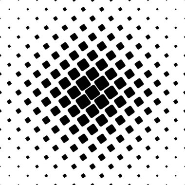 Siyah ve beyaz kare desen - geometrik soyut vektör arka plan grafiği, açısal kareler yuvarlanır.