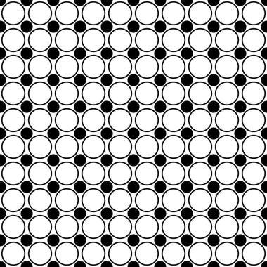 Sorunsuz tek renkli daire desen - soyut geometrik vektör arka plan noktalar ve daireler