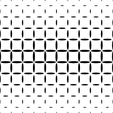 Tek renkli soyut elips desen arka plan - siyah ve beyaz geometrik vektör grafiği