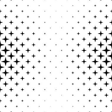 Siyah ve beyaz yıldız desen - geometrik şekillerden soyut vektör arka plan