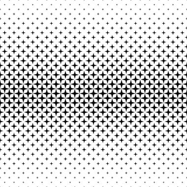 Siyah ve beyaz yıldız desen - geometrik şekillerden soyut vektör arka plan