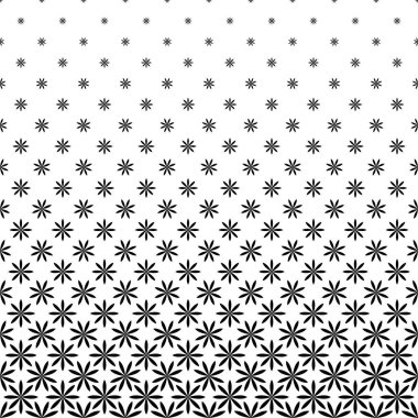 Tek renkli geometrik stilize çiçek deseni - eğri şekiller arka plan grafik tasarım