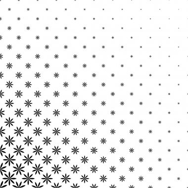 Tek renkli geometrik stilize çiçek deseni - soyut çiçek vektör arka plan grafik tasarım