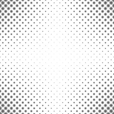 Tek renkli geometrik desen - soyut çiçek vektör arka plan tasarımını eğri şekiller