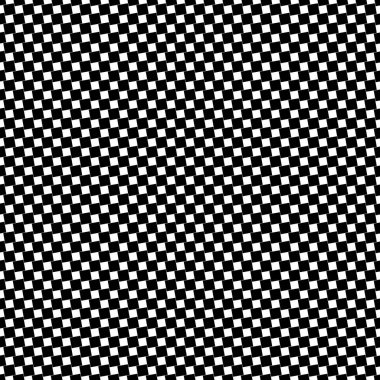 Tek renkli Dikişsiz kare desen arka plan - siyah ve beyaz geometrik vektör çizim gelen köşeli kareler