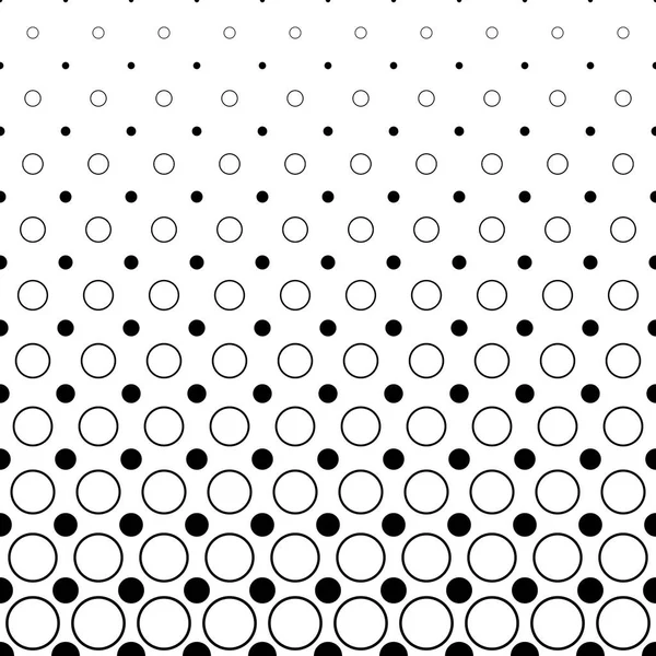 Monochrome circle pattern - abstract geometrical vector background from dots and circles — Stock Vector