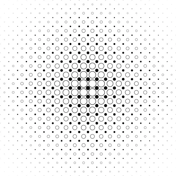 Padrão de círculo preto e branco - fundo vetor geométrico abstrato de pontos e círculos —  Vetores de Stock