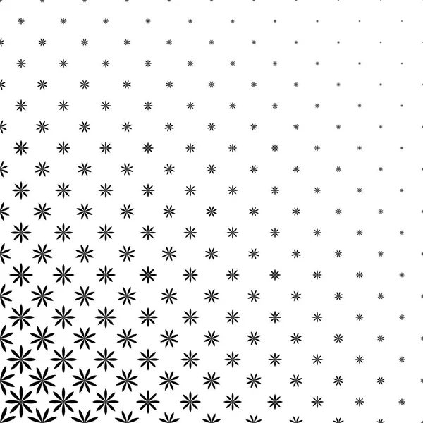 Monochromatische geometrische stilisierte Blumenmuster - abstrakte florale Vektorhintergrund Grafik-Design — Stockvektor