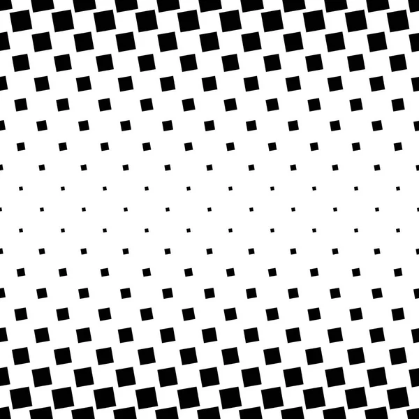 Monochrome abstract square pattern background - black and white geometric halftone design from angular squares — Stock Vector