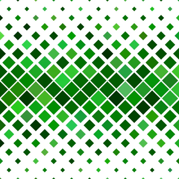 Fond carré abstrait en diagonale - dessin vectoriel à partir de carrés dans des tons verts — Image vectorielle
