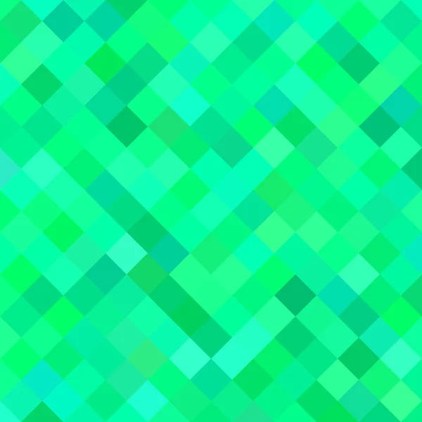Kvadratiskt mönster bakgrund - geometriska vektorillustration från diagonala rutor i gröna toner — Stock vektor