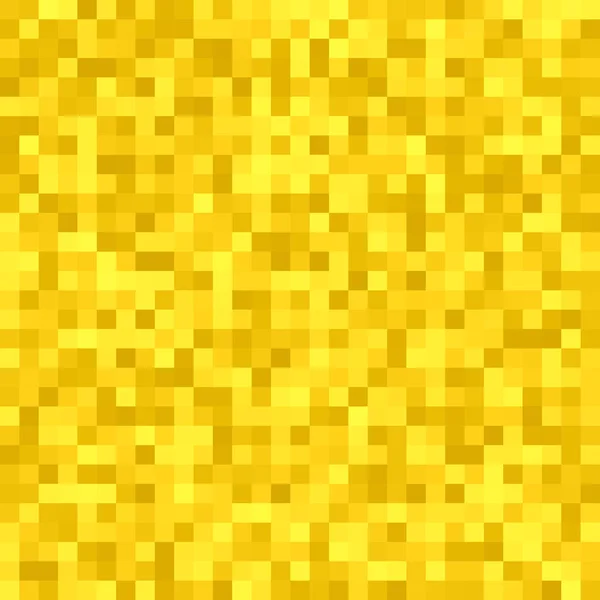 Abstrakta pixel torget klinker mosaik bakgrund - geometriska vektor design från gyllene färgade rutor — Stock vektor