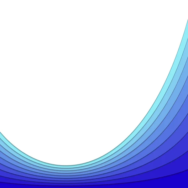 Fondo abstracto de rayas de capa - gráfico de papelería vectorial con efecto 3d para el concepto de mar — Archivo Imágenes Vectoriales
