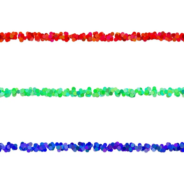 Jeu de lignes de séparation de points sans couture - éléments de conception graphique vectorielle de cercles avec effet d'ombre — Image vectorielle