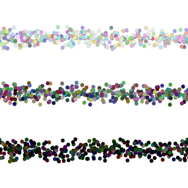 Point sans couture paragraphe de motif ligne de division ensemble de conception éléments graphiques vectoriels de cercles multicolores — Image vectorielle