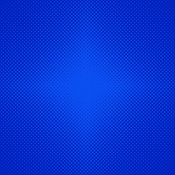 Abstract halftone dot pattern background - vector graphic from blue circles in varying sizes — Stock Vector