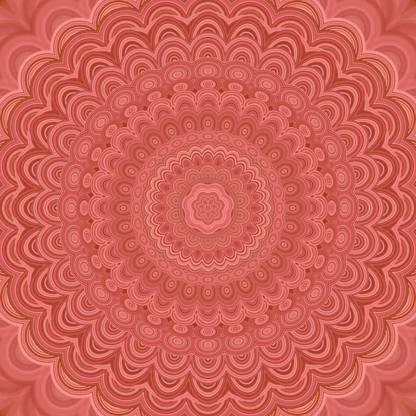 Bohemian mandala fractal background - diagramma vettoriale a simmetria circolare da ellissi concentriche — Vettoriale Stock