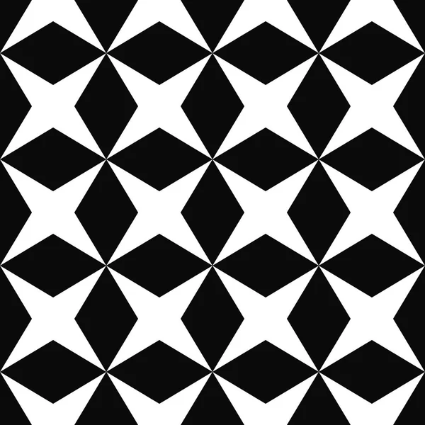 Schwarz weiß nahtlose Rautenmuster Hintergrund — Stockvektor
