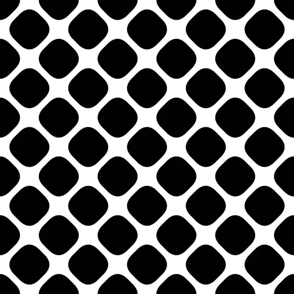 Seamless abstract monochrome square pattern - vector background graphic from diagonal rounded square dots — Stock Vector