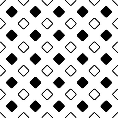 Sorunsuz soyut siyah beyaz çapraz kare desen arka plan tasarım - geometrik vektör çizim yuvarlak