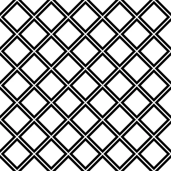 Soyut geometrik siyah beyaz Dikişsiz kare desen arka plan - vektör grafiği, çapraz kareler