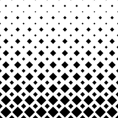 Siyah ve beyaz kare desen arka plan - tek renkli geometrik vektör grafiği, çapraz kareler