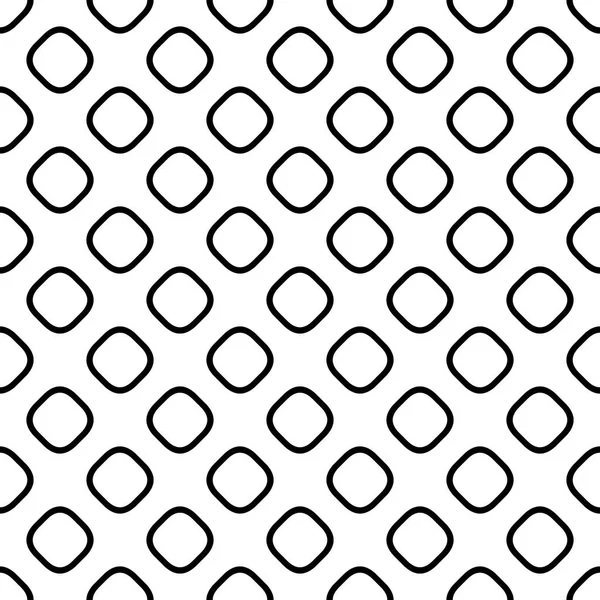 Seamless monochrome square pattern - halftone vector background graphic design from diagonal rounded squares — Stock Vector