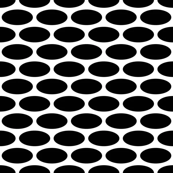Motif géométrique sans couture noir et blanc - motif graphique vectoriel ellipse fond — Image vectorielle