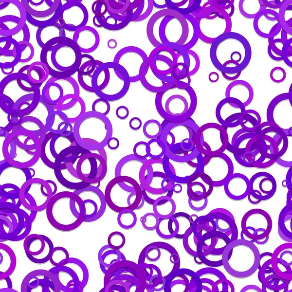 Бесшовный фон рисунка круга - векторная иллюстрация из фиолетовых колец с эффектом тени — стоковый вектор