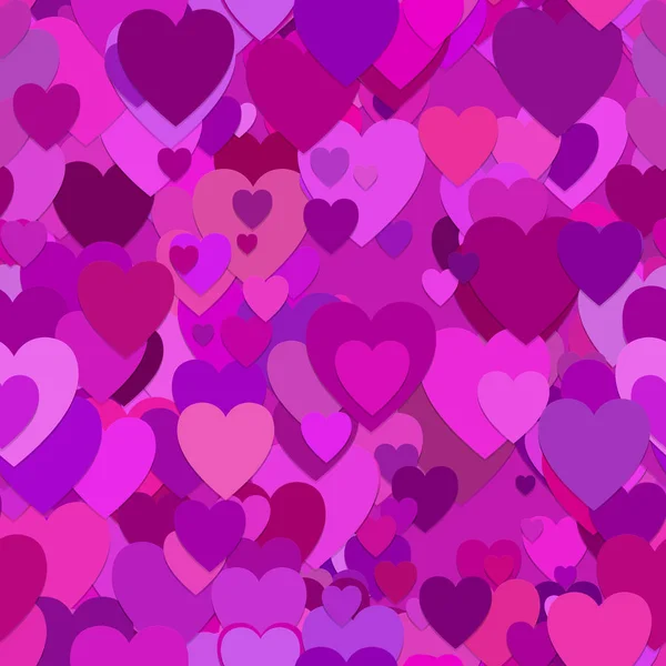 Repeating random valentines day background pattern - vector illustration from purple hearts