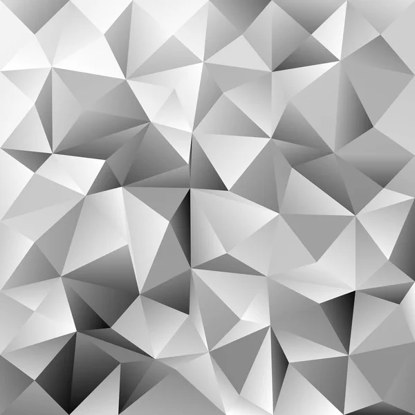 Fondo geométrico del patrón de baldosas triangulares - polígono gráfico vectorial de triángulos grises — Archivo Imágenes Vectoriales