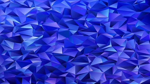 Dark blue abstract mosaic chaotic triangle pattern background - geometrical vector graphic design from triangles — Stock Vector