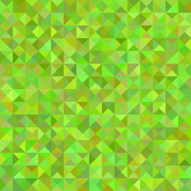 Geometrik soyut üçgen mozaik desen arka plan - vektör çizim üçgenler yeşil tonlarda üzerinden