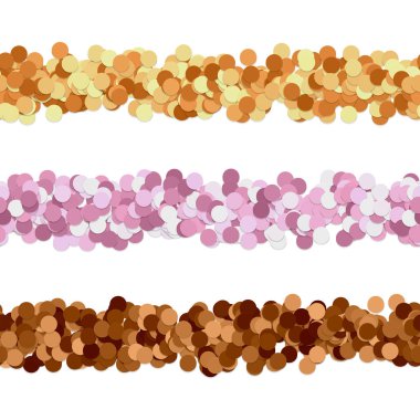 Yinelenebilir nokta deseni sayfa ayırıcı çizgili Tema ayarla - vektör grafik tasarım elemanları renkli daireler