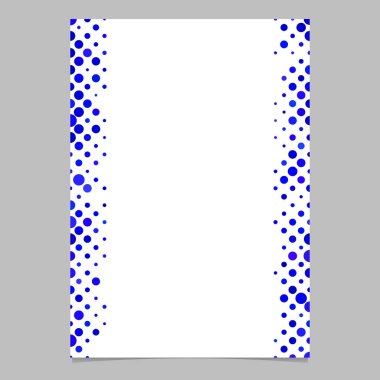 Soyut daire desen sayfa arka plan şablonu - vektör grafiği için el ilanları, mavi tonları noktalar, kartları