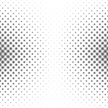 Tek renkli geometrik stilize çiçek deseni - vektör arka plan örnek eğri şekiller