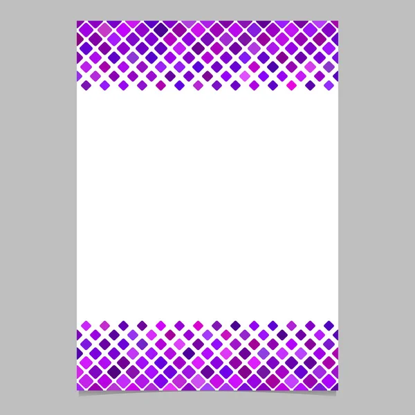 Modelo de brochura de padrão quadrado diagonal roxo - design gráfico vetorial para apresentações —  Vetores de Stock