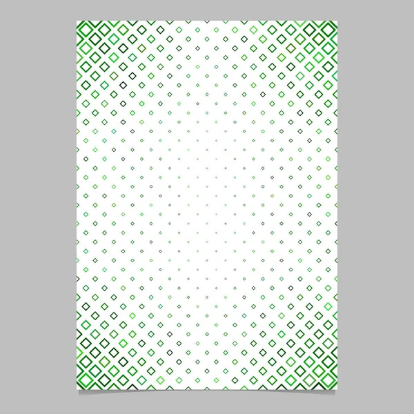 Seitenvorlage aus grünem diagonal abgerundetem quadratischen Muster - Vektorillustration für Broschüren, Karten — Stockvektor