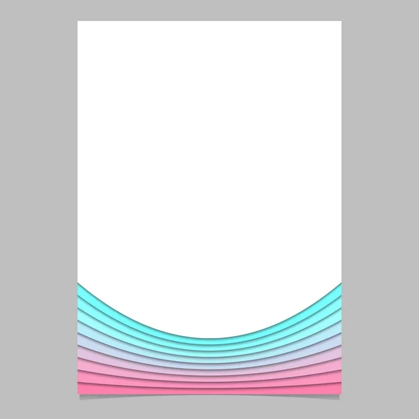Plantilla de folleto en blanco de curvas - gráfico de folleto vectorial con efecto sombra 3d — Archivo Imágenes Vectoriales