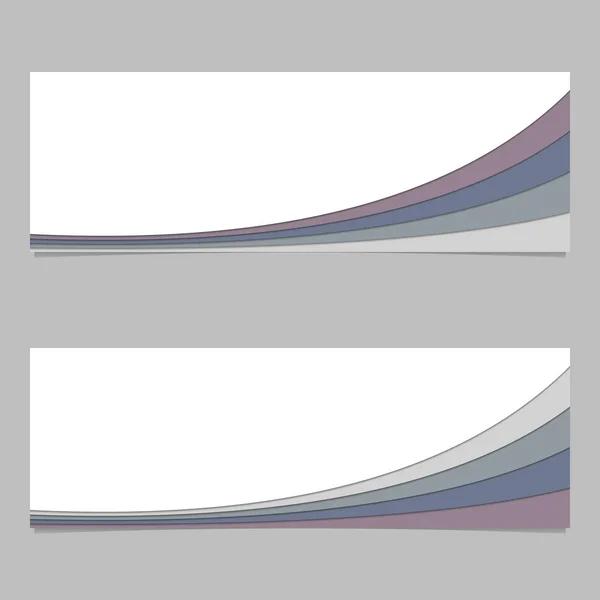 Sjabloon voor abstract spandoek van gebogen streep lagen - vector grafische vormgeving met schaduweffect — Stockvector