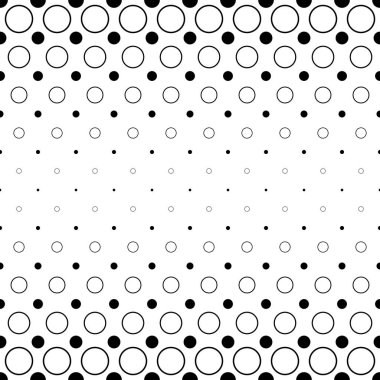 Siyah ve beyaz daire desen - soyut geometrik vektör arka plan noktalar ve daireler