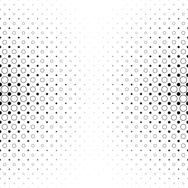 Black and white circle pattern - geometric vector background graphic from dots and circles — Stock Vector