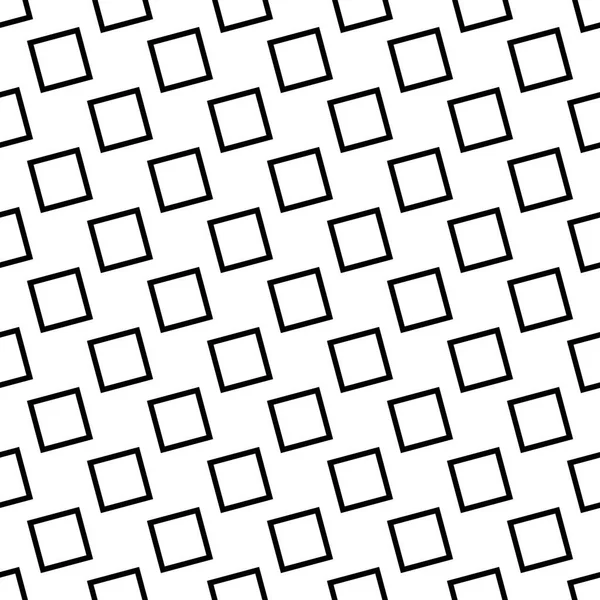 Monokrom sömlös geometriskt rutmönster - vektor bakgrundsdesign från kantiga rutor — Stock vektor
